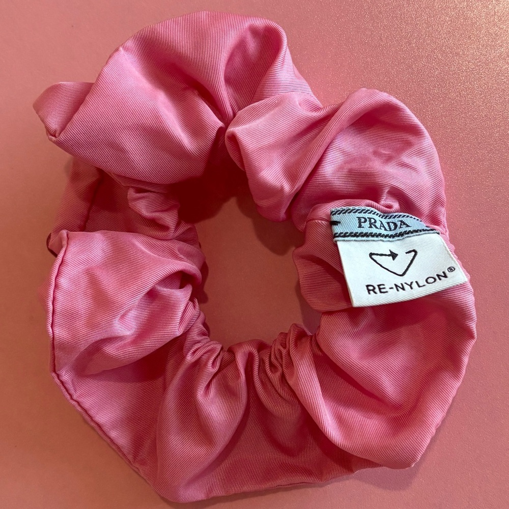 Prada • Women's Re-Nylon Scrunchie • Begonia Pink • Used 5-8 Times • Luxury - Picture 2 of 3